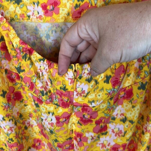 Wild Fable Mini Summer Dress Floral Tie Back Straps Ruffle Hemline Size XXL - Picture 4 of 9